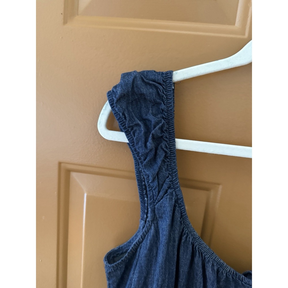 Wild Fable Women's Dark Blue Denim Cap Sleeve Mini A-Line Dress Size M NWT - Picture 4 of 7